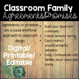 Classroom Family Promises/Agreements