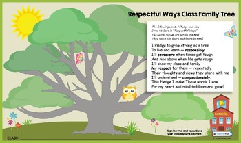 Preview of Social Emotional Learning | Classroom Family Tree Poster with poem | PreK-5th