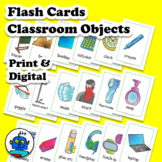 Classroom Objects Flash Cards. Print & Digital. English ESL EFL
