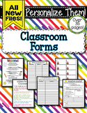 Classroom Forms - Beginning of the Year