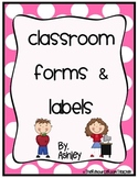 Classroom Forms & Labels