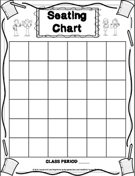 Classroom Forms SEATING CHART - School HANDOUTS (for all subjects)