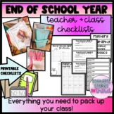 Classroom Forms | Teacher & Classroom Checklist for End of Year