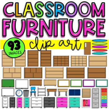 Classroom Furniture Clip Art Digital Virtual Online By Pink At Heart