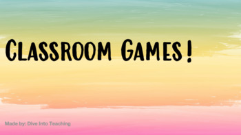 Preview of Classroom Games for Virtual Learning Sample