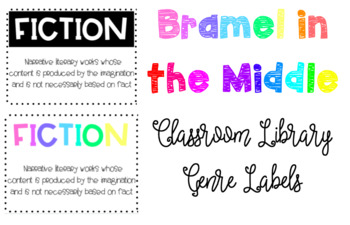 Preview of Classroom Genre Poster Printables