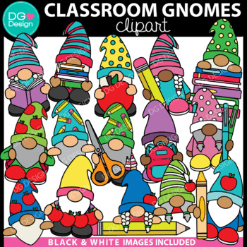 Preview of Classroom Gnomes Clipart | School Supplies Clipart | Back To School Clipart