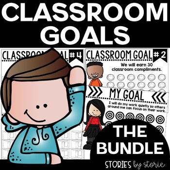 Preview of Classroom Goals BUNDLE (Editable) Classroom Management Goal Trackers