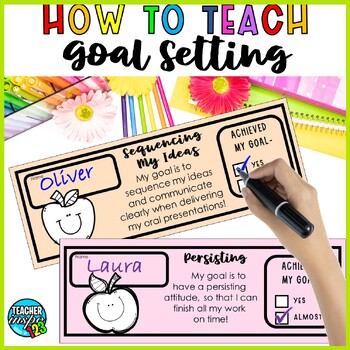 Preview of Back to School New Years 2024 Goal Setting Sheets Students - Growth Mindset