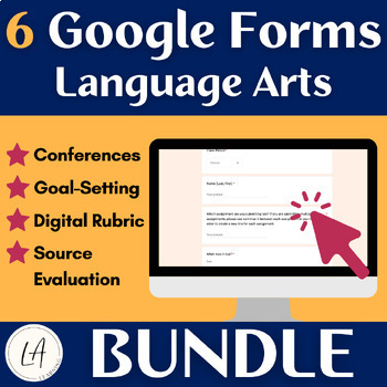 Preview of Classroom Google Forms Bundle for English Teachers