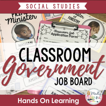 Preview of Classroom Job Board to Teach Canadian Government