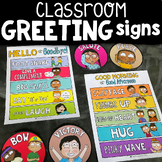 Classroom Greeting Signs & Morning Greeting Choices: Build