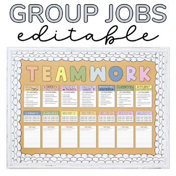Preview of Classroom Group Jobs With Fully Editable Leadership Roles