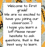 Classroom Guest/Student Teacher Welcome