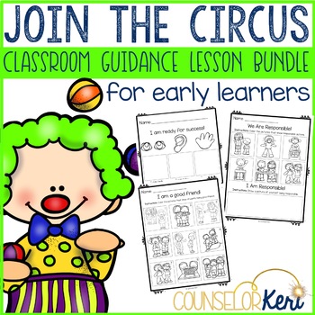 Preview of Pre-K and Kindergarten Classroom Guidance Lesson Bundle for School Counseling