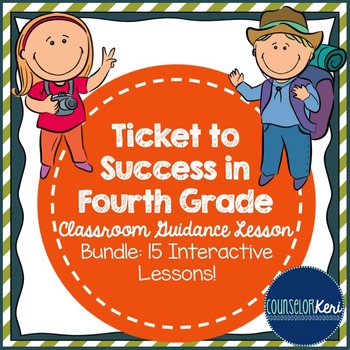 Preview of Counseling Classroom Guidance Lessons for Fourth & Fifth Grade Travel Theme
