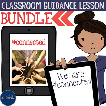 Preview of Classroom Guidance Lesson Bundle for Upper Elementary School Counseling