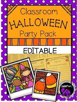 Preview of Classroom Halloween Party Planning Pack - EDITABLE