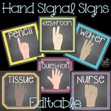 Classroom Hand Signal Posters