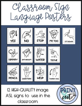 Preview of Classroom Hand Signals (ASL sign language)