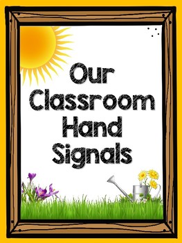 Preview of Classroom Hand Signals (Classroom Management)