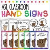 Classroom Hand Signals | Rainbow Theme | ASL