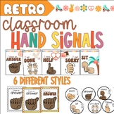 Classroom Hand Signals | Retro Groovy Theme | Classroom De