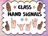 Classroom Hand Signals (Watercolor)
