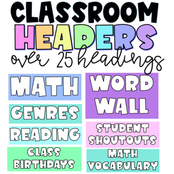 Classroom Headings & Labels | Freebie