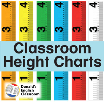 Classroom Height Charts - Rulers by Donald's English Classroom | TpT