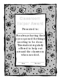 Classroom Helper of the Month Award