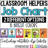 Classroom Helpers Job Chart **EDITABLE-clip labels**