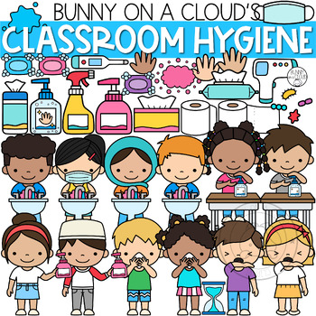 Preview of Classroom Hygiene Clipart by Bunny On A Cloud