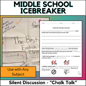 Preview of Beginning of the Year Activities - Classroom Ice Breakers Chalk Talk