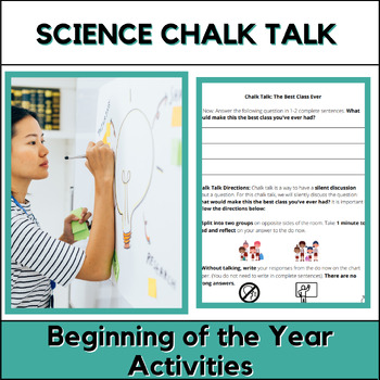 Preview of Beginning of the Year Activities -  Classroom Ice Breakers - Science Chalk Talk