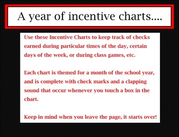 Preview of SMARTBoard - Interactive Classroom Incentive Charts