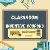 Classroom Behavior Incentive Rewards/Coupons Don't Spend Y