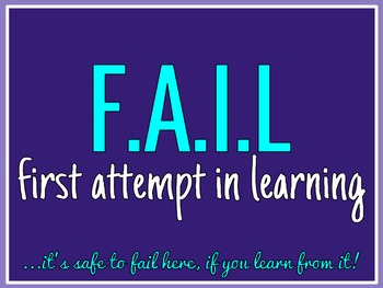 Preview of Classroom Inspiration: F.A.I.L First Attempt In Learning