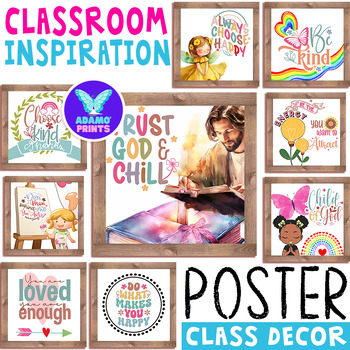 Classroom Inspiration Posters For KIDS Back To School Decor Bulletin ...