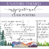 Classroom Inspirational Posters Set of 5, Nature-Themed Posters