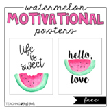 Classroom Inspirational Posters (Watermelon Watercolor Theme)