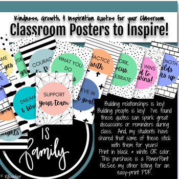 Preview of Classroom Inspire Posters, Set of 20 in PowerPoint!