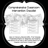 Classroom Intervention Checklist | MTSS SIT
