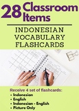 Indonesian Classroom Items Stationery Flash Cards (Barang 