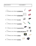 Classroom Items for Spanish I- Circling Activity