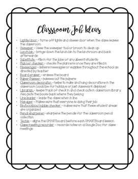 Classroom Job Application by Kierstyn Hacker | Teachers Pay Teachers