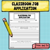 Classroom Job Application