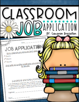 Preview of Classroom Job Application Freebie