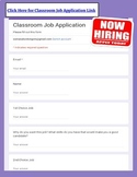 Classroom Job Application (Google Forms)