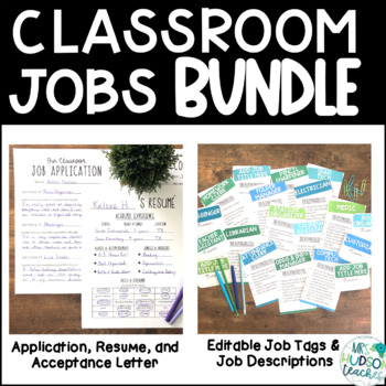 Preview of Classroom Job Application and Job Descriptions BUNDLE